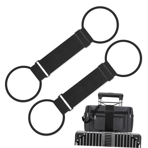 2Pcs Luggage Straps Bag Bungee Luggage Straps Suitcase Adjustable 25in-2PCS