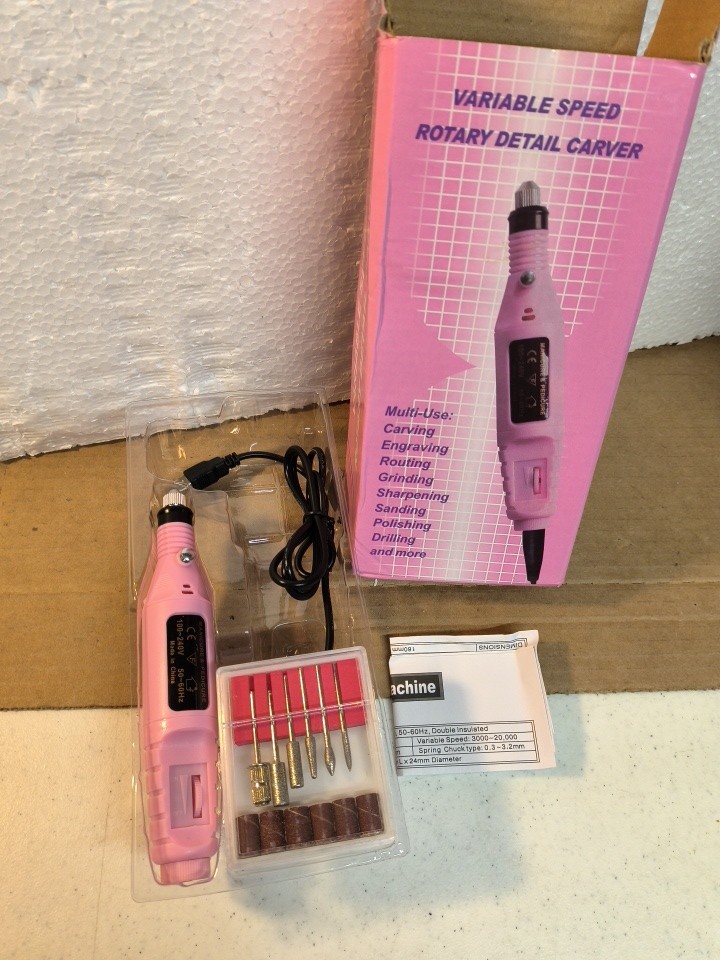 Portable Electric Nail Drill File Acrylic Art File Manicure Pedicure Machine Kit