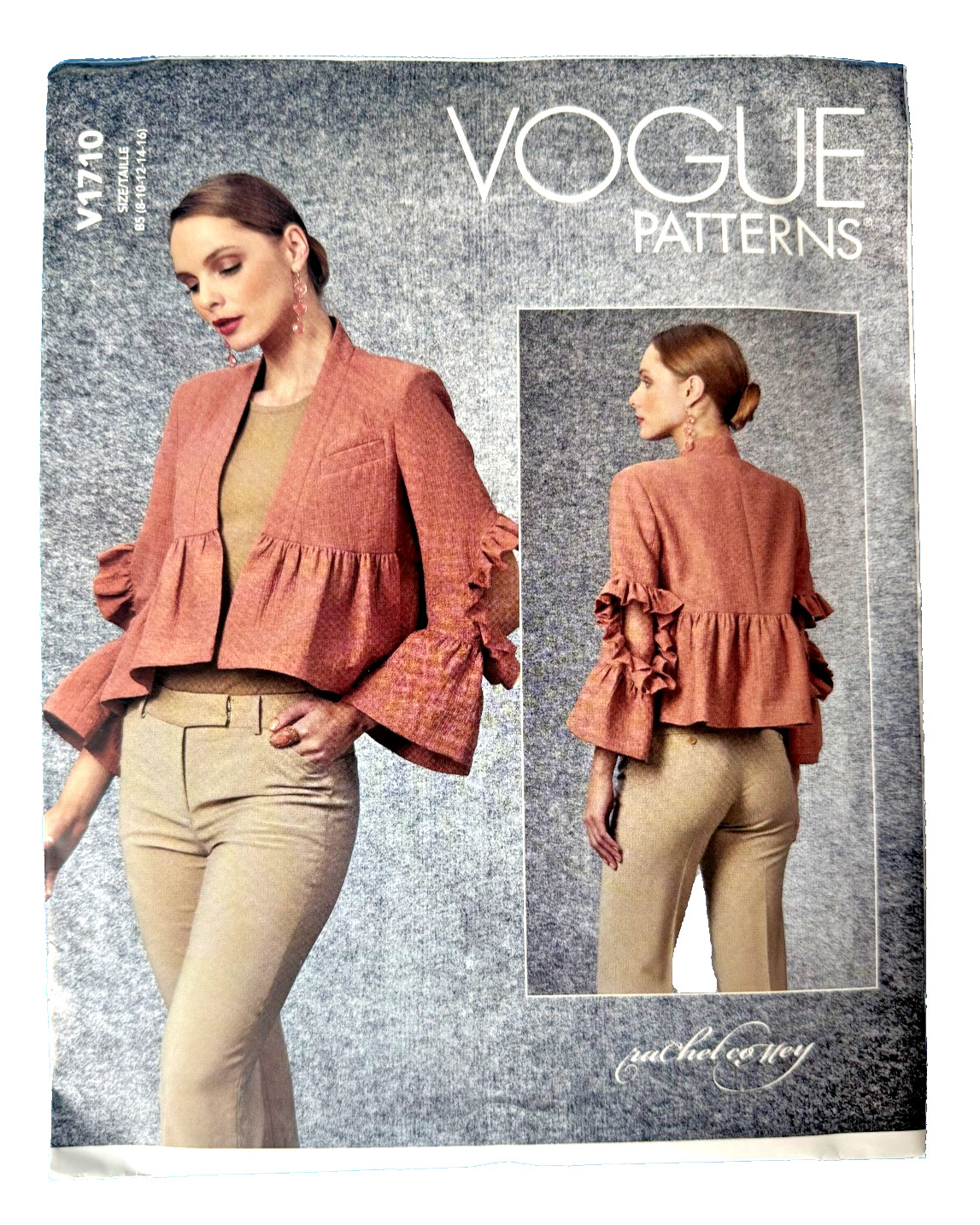 Vogue #1710 Misses' Loose-fitting JACKET Sz 8-16 -Uncut, 2020