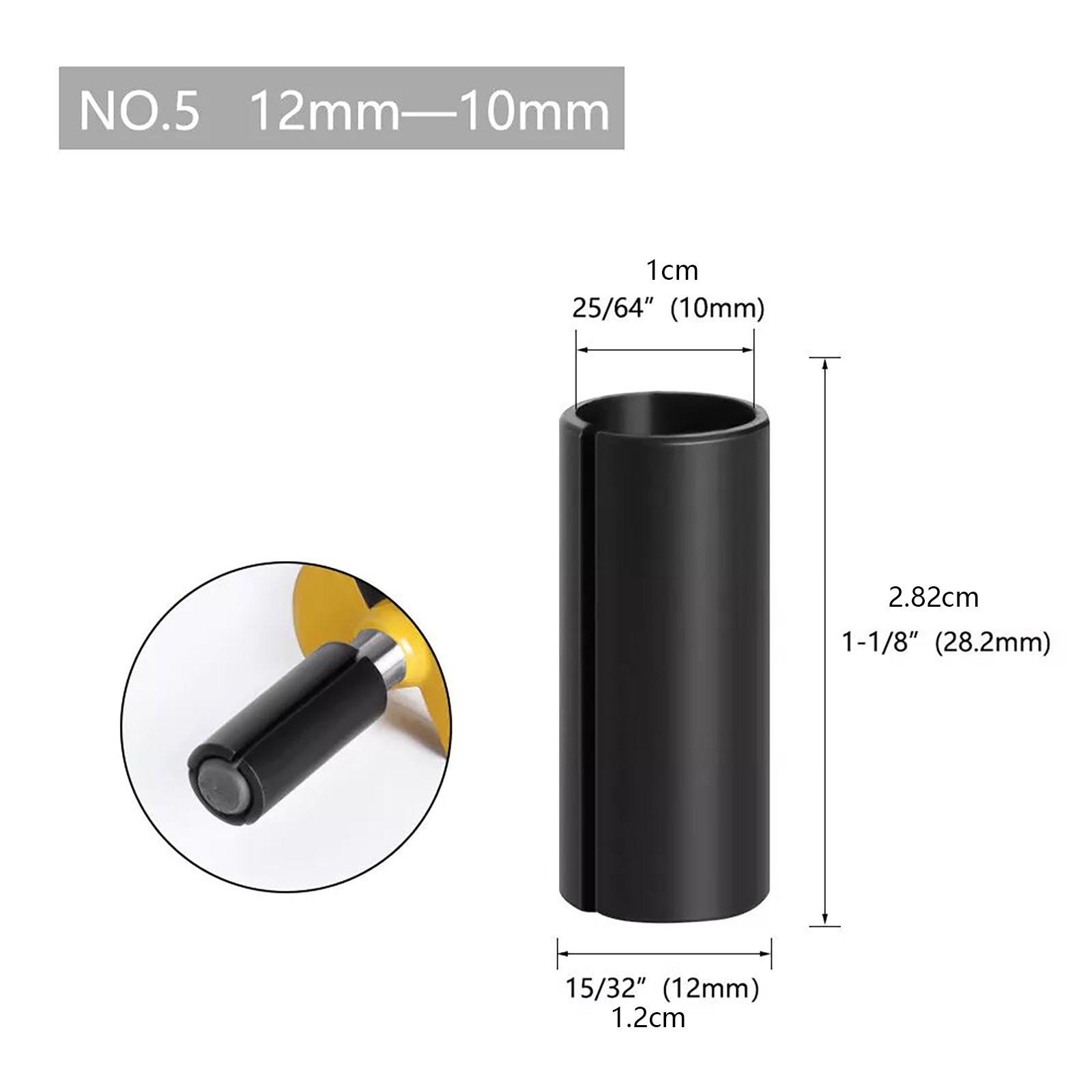 Adapter Converter Router Collet Reduction Sleeve Tool Bit Connector Router Bit