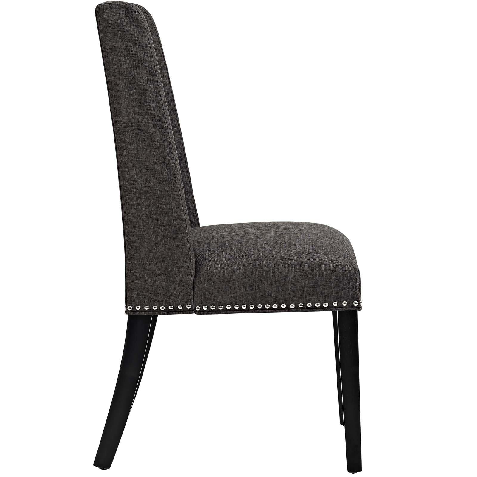 Modway MO- Baron Modern Tall Back Wood Upholstered Fabric, Dining Chair, Brown