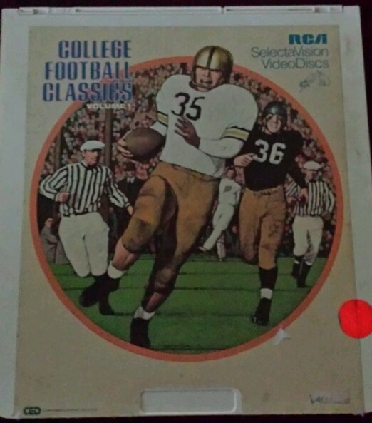 "College Football Classics" Volume 1 CED VIDEODISC Selectavision