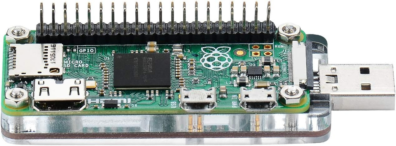 USB Dongle Expansion Breakout Module Kit for Raspberry Pi Zero/W， Both Front & B