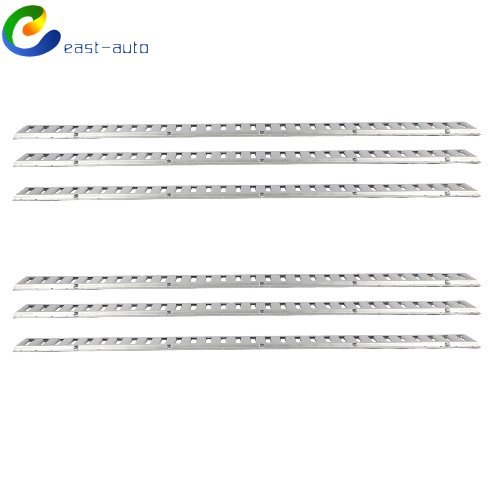 6 Pack 5' E Track Tie Down Rail Kit For Trailer Truck Van Galvanized Steel