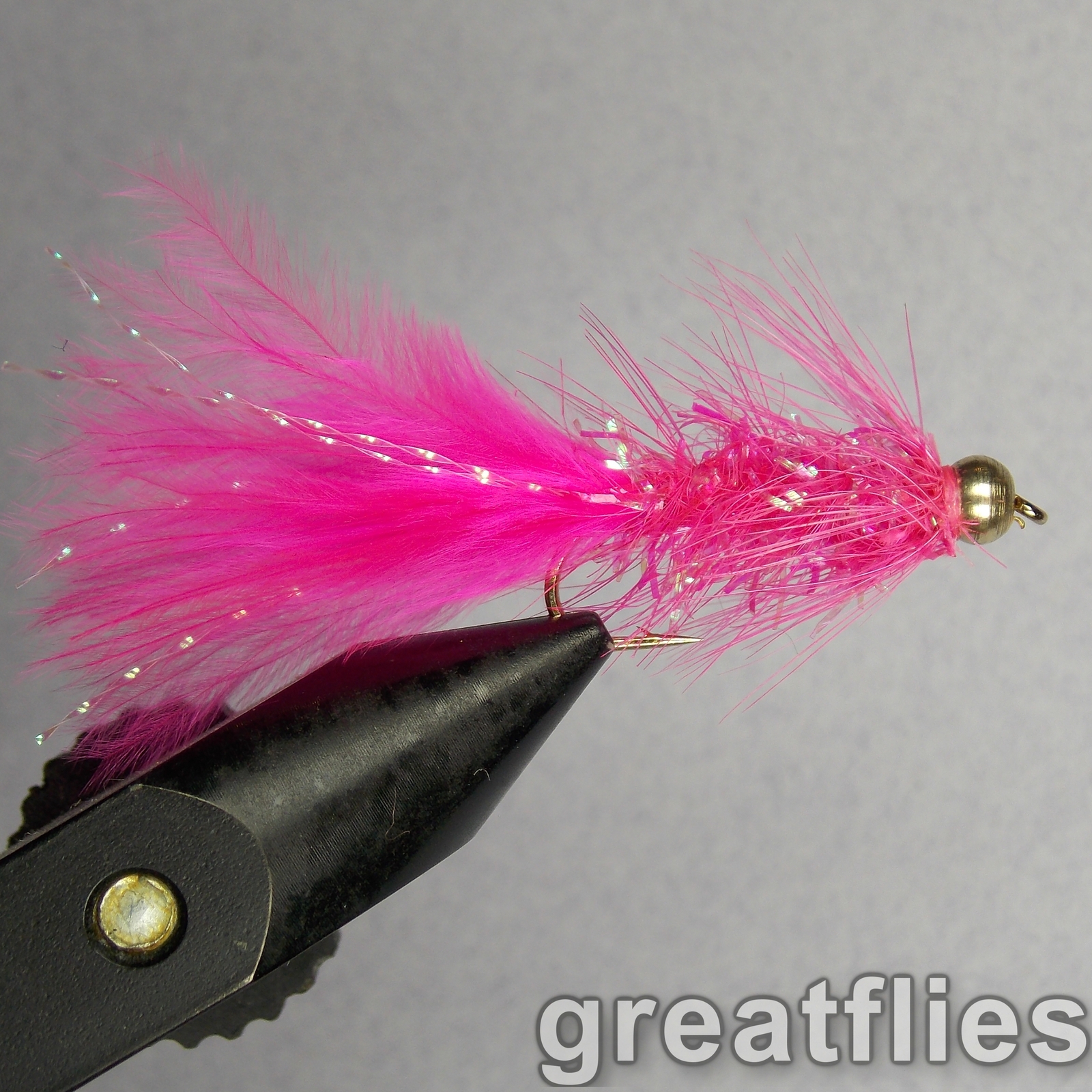 1 dozen (12) - Crystal Bugger - Pink - Bead Head