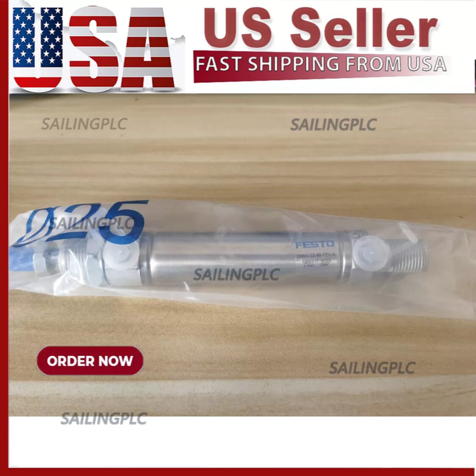 New Festo DSNU-25-60-PPV-A 1908317 Cylinder