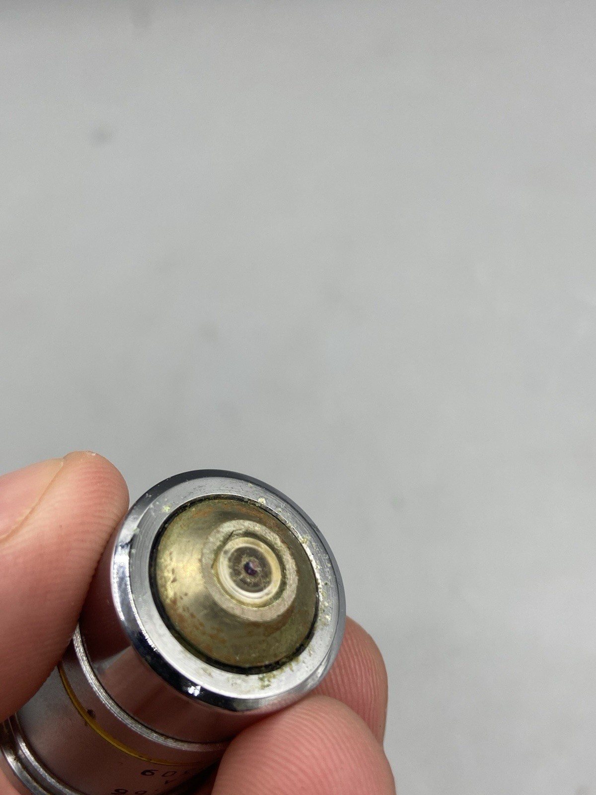 AO American Optical 40/.66 Plan Achromat Microscope Objective USA READ DIRTY