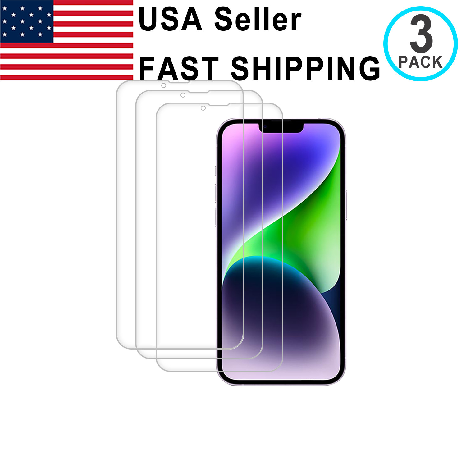 3PK Hydrogel Film Screen Protector For iPhone 13 14 15 16 E 17 Plus Pro Max Air