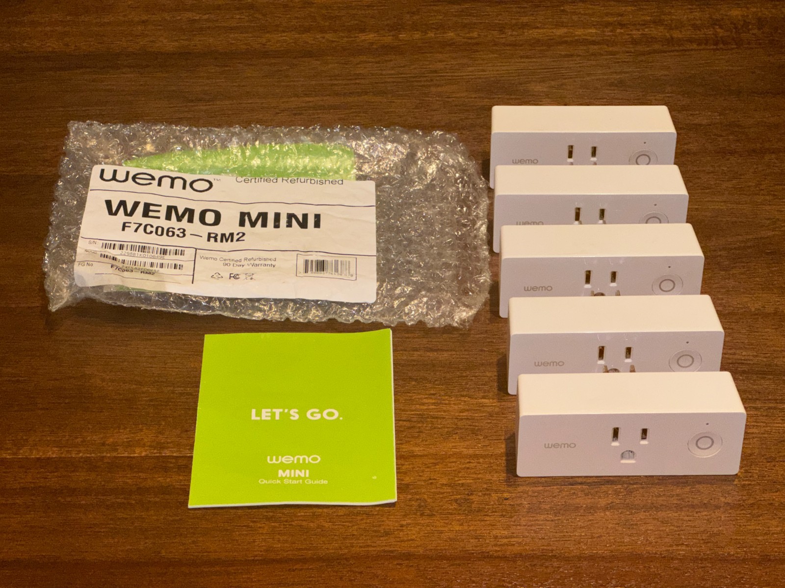Set of 5x Belkin Wemo Mini Smart WiFi Plug, F7C063 (Perfect for Home Automation)