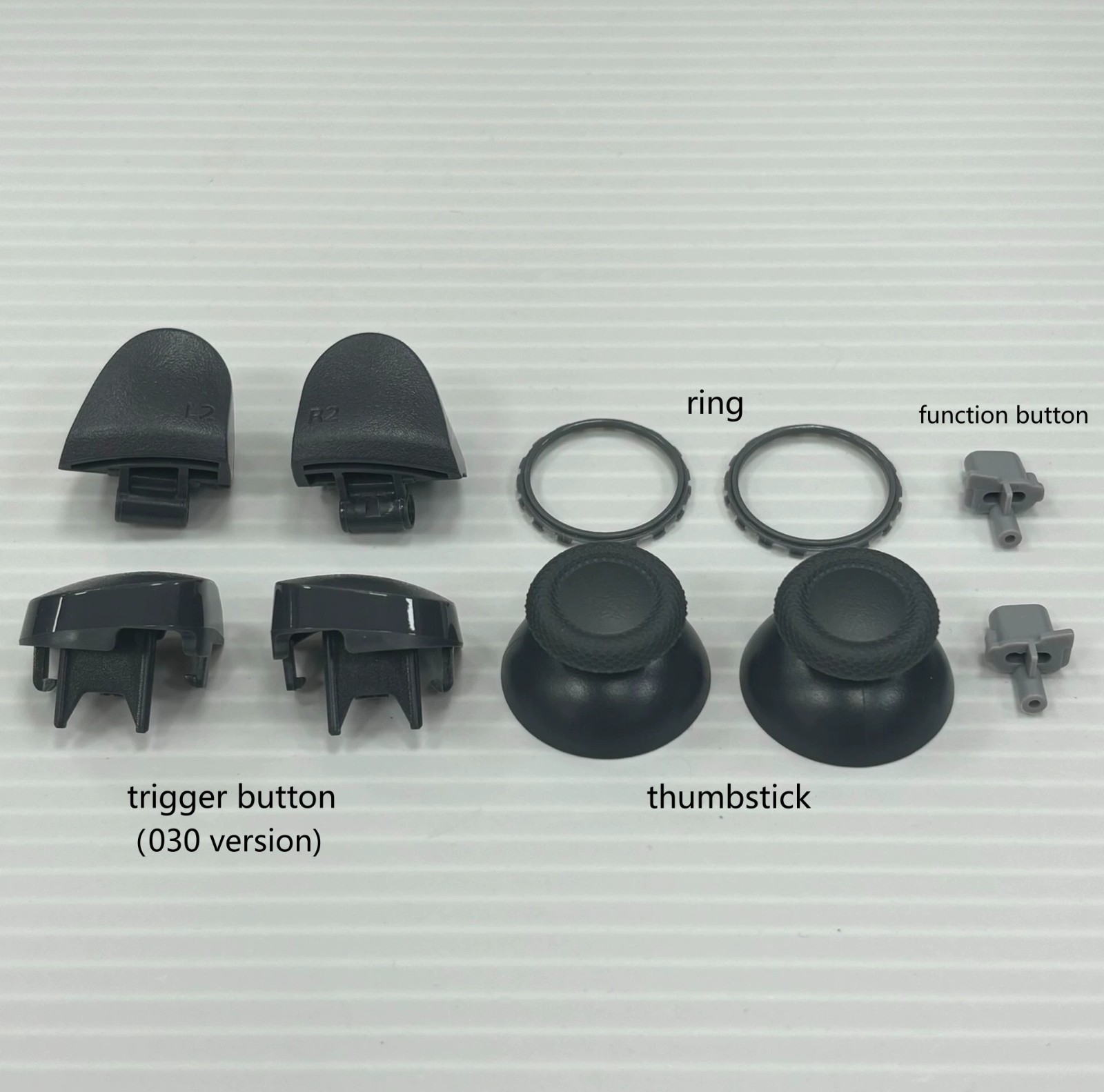 30TH Anniversary Gray Ring Thumbstick Cap Trigger Button Function Button for PS5