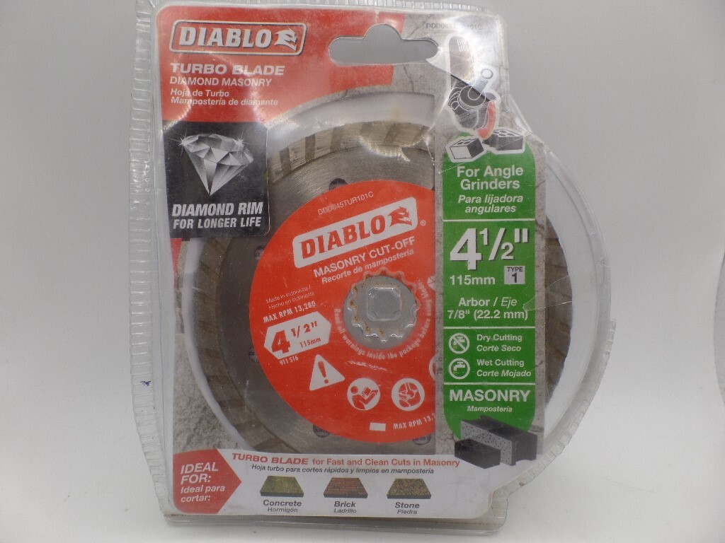 DIABLO DDD045TUR101C 4-1/2 IN. DIAMOND TURBO MASONRY CUT OFF