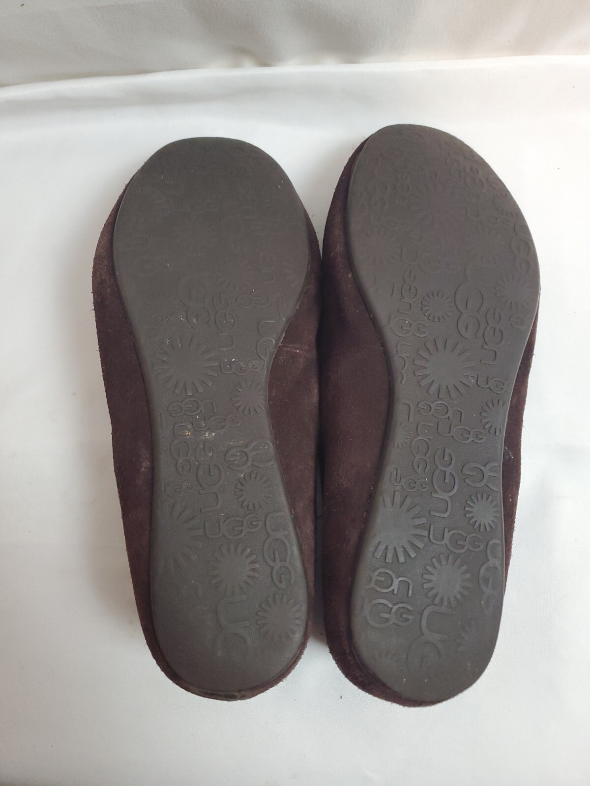 UGG Australia Alloway Suede Shearling Flats #1001632 Brown Size 5