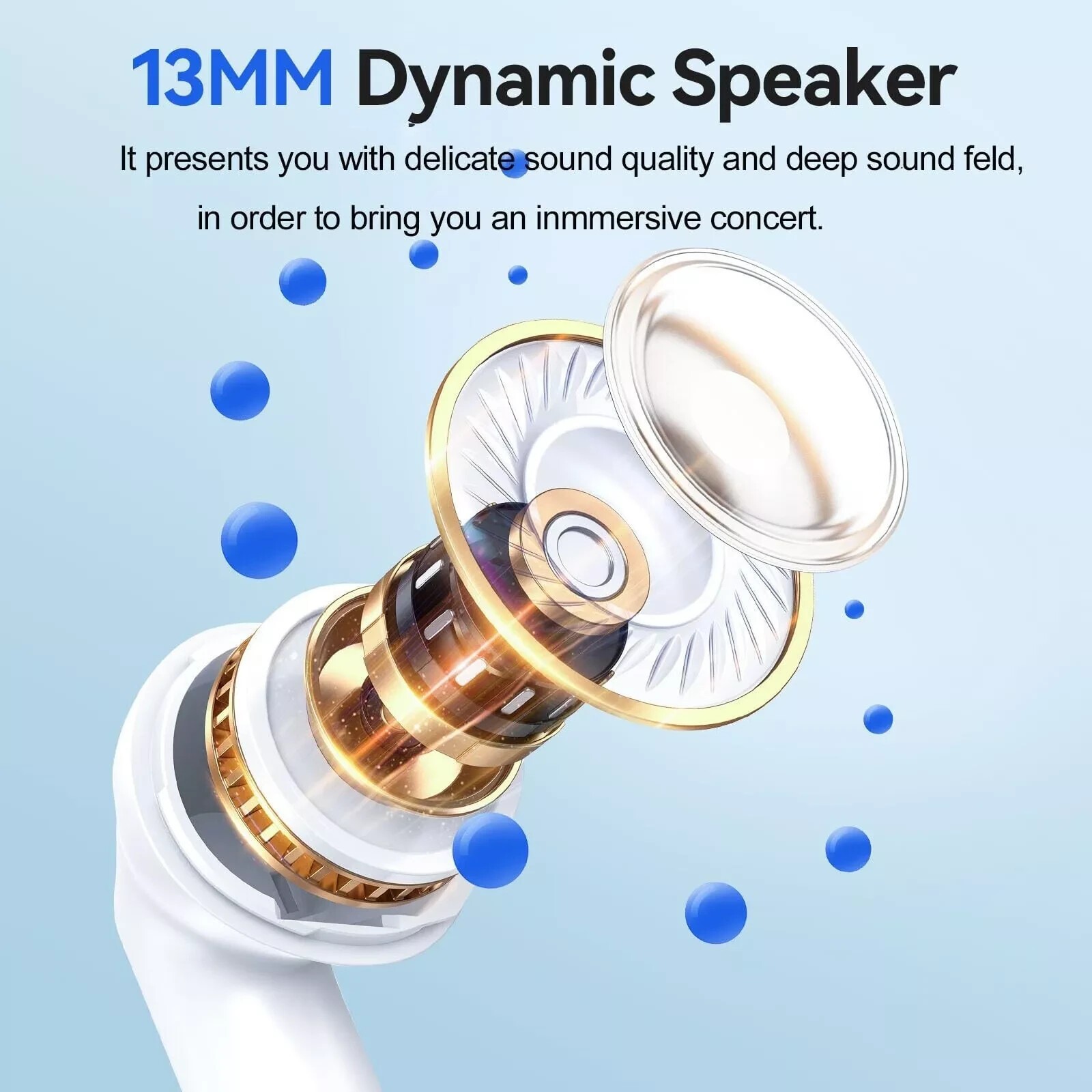 Bluetooth Headset 5.3 TWS Wireless Earphone Earbuds Headphones Stereo Waterproof