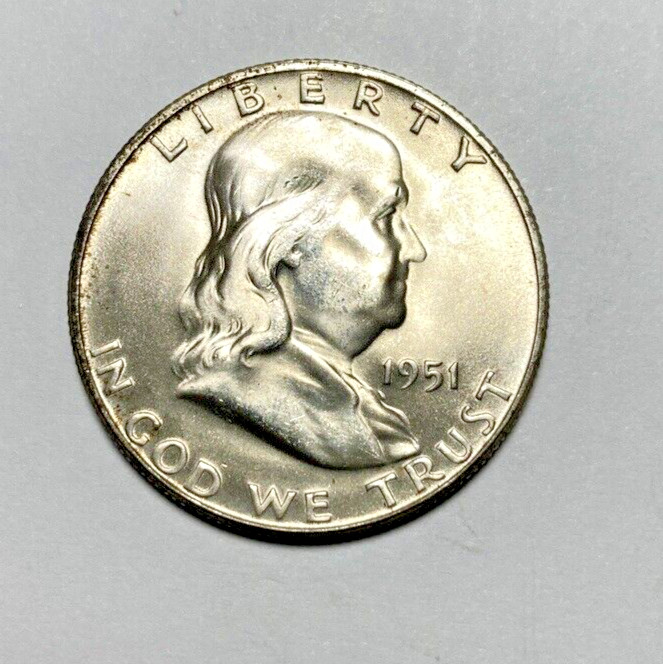 1951-S Franklin Half Dollar Flashy BU++