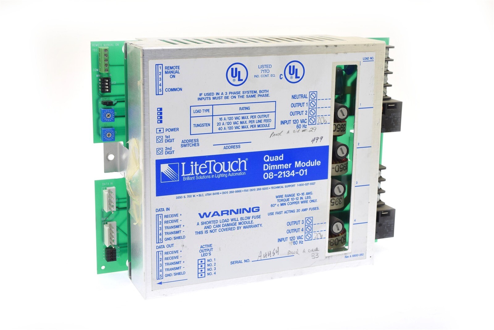 LiteTouch / Savant Quad Dimmer Module 08-2134-01