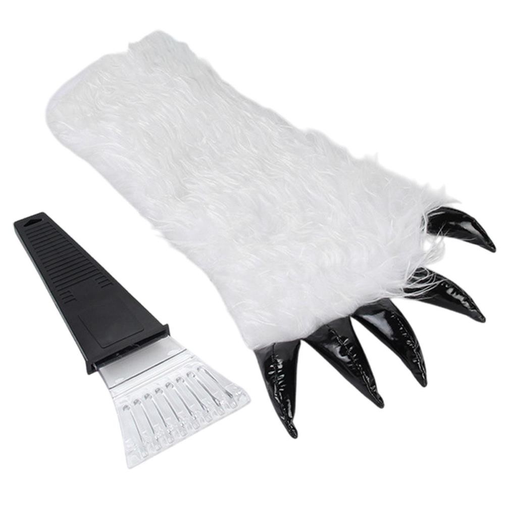 Ice Scraper with Glove Combines Mitten Ice Remover for Windshield Clear Snow ]