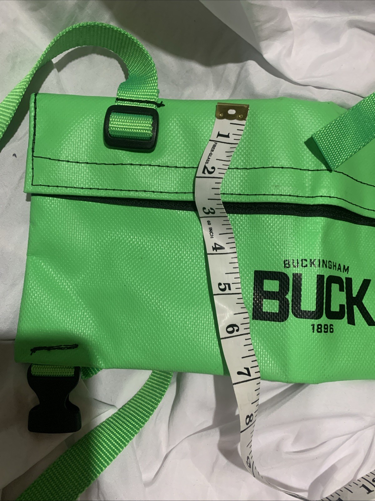 Buckingham Buck Satchel Bag Ladder Straps Green