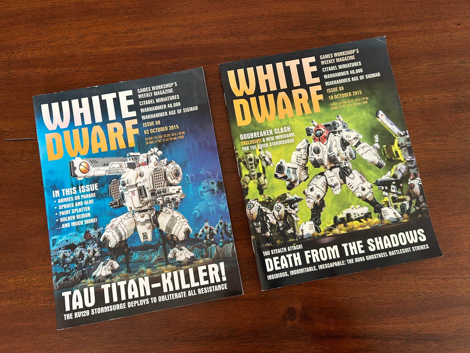 White Dwarf Magazine Lot Issue 88 89 Games Workshop October 2015 Warhammer