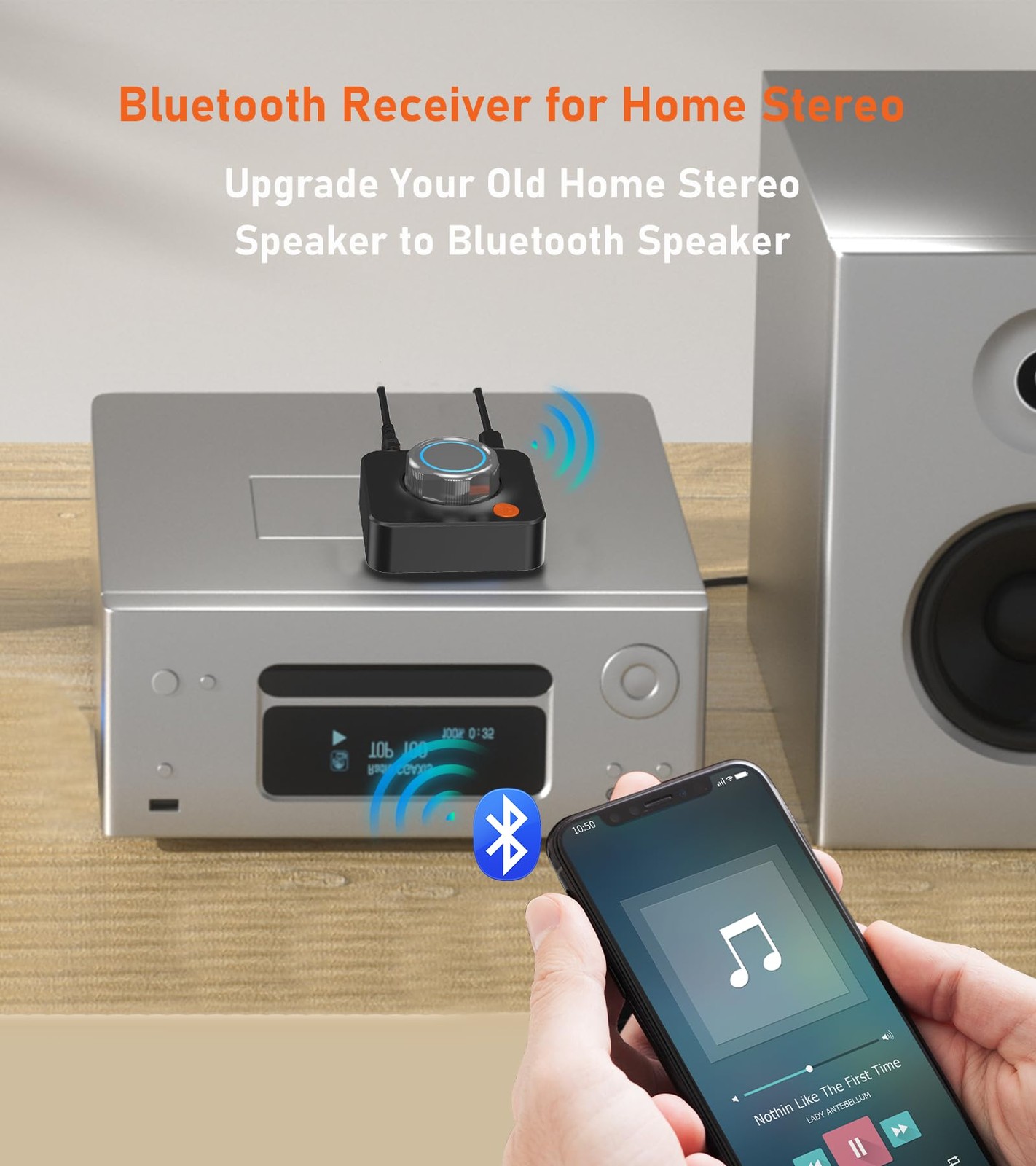 Bluetooth Receiver for Home Stereo, Bluetooth Adapter for Old Receiver with 3...