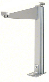 Satin Anodized 18" High Center Design Series Partition Post with a 12" Deep To