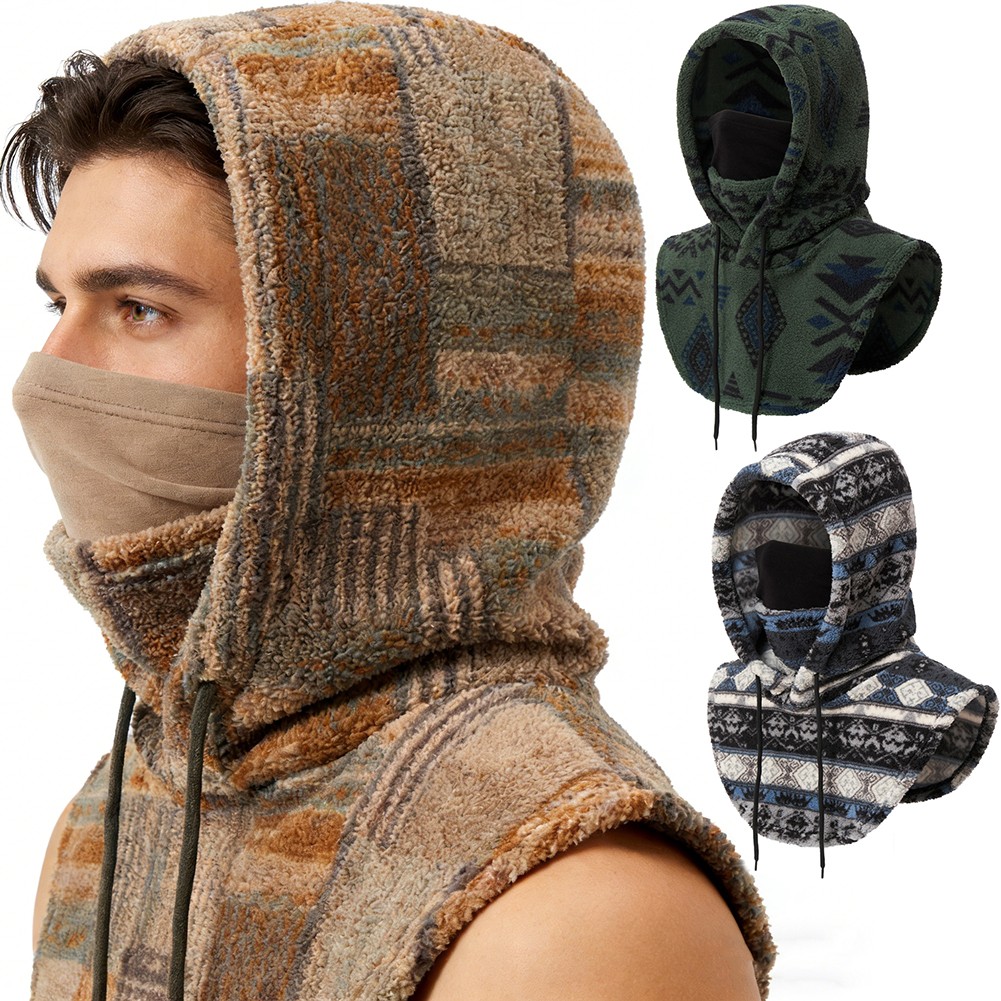 Cold Weather Balaclava Windproof Fleece Ski Mask Neck Warmer Cover for Men Women