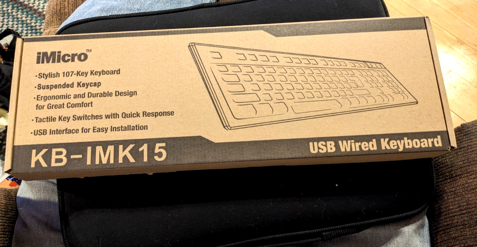 BRAND NEW iMicro KB-IMK15 107-Key Wired USB Keyboard (English) - KB-IMK15
