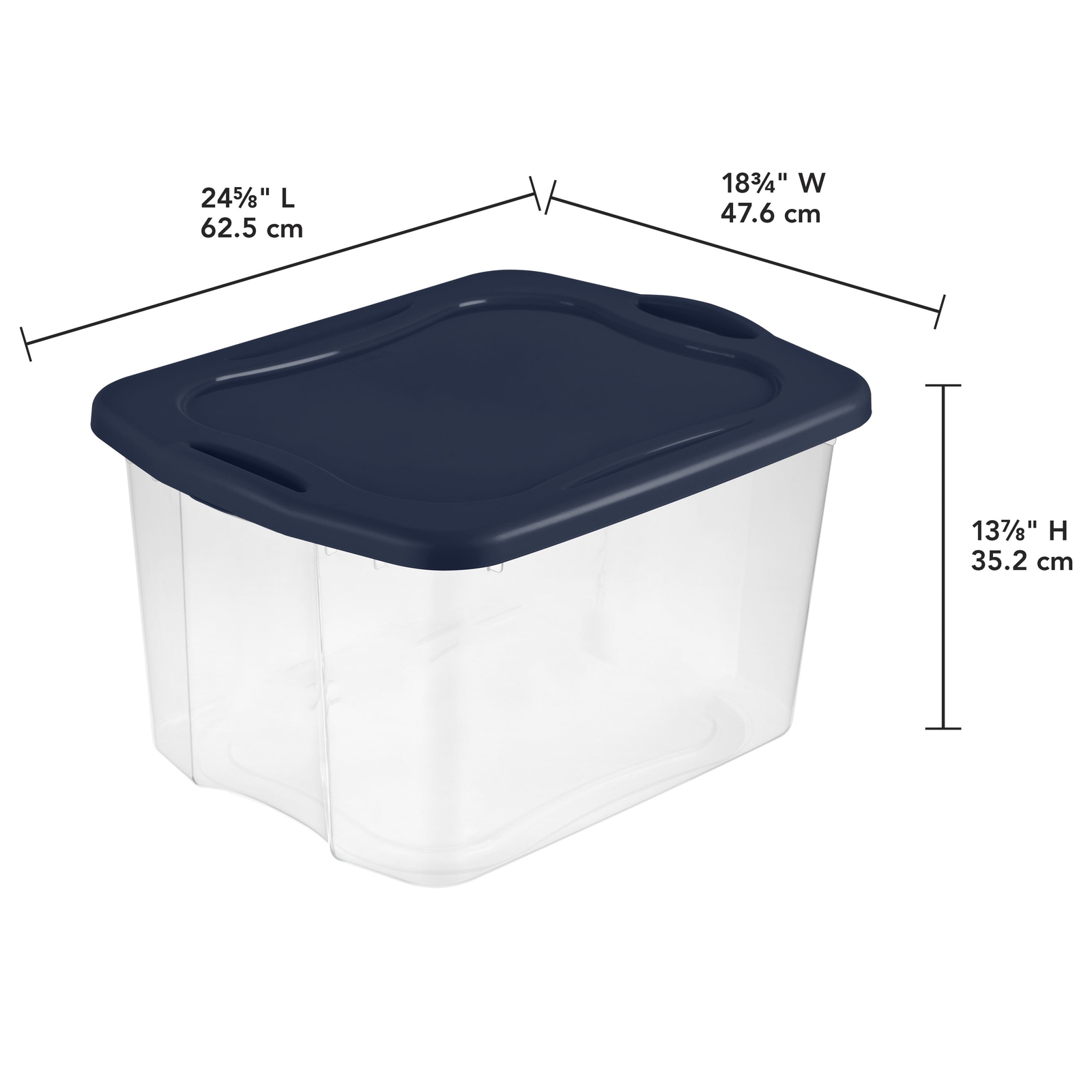 Storage Bin, Full-Grip Handles, Green