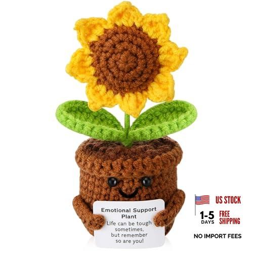 Handmade Sunflower Crochet Plush Crochet Gifts for Women - Emotional Support