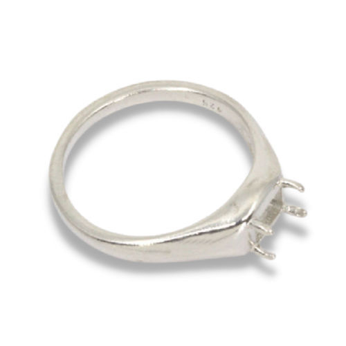 Emerald Cut Horizontal Pre-notched Ring Mounting