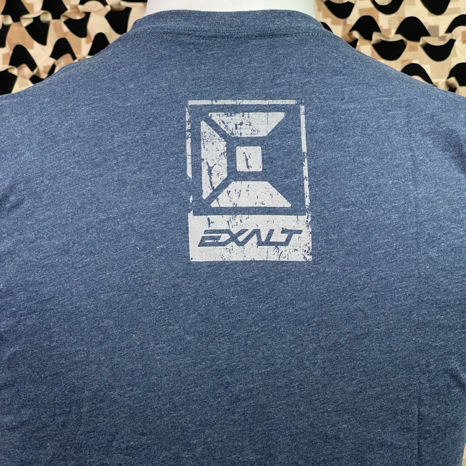 NEW Exalt Knockout Paintball T-Shirt - Navy/Grey - Medium