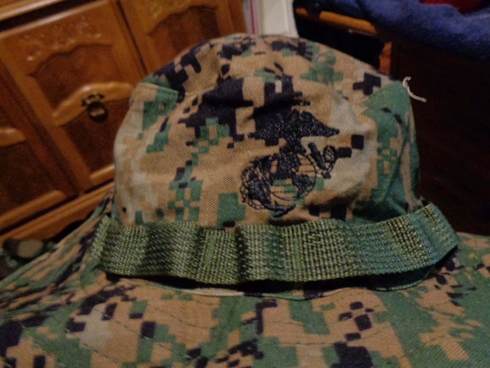 BOONIE COVER HAT WOODLAND MARPAT USMC MARINE  SIZE X LARGE  NWOT   XL