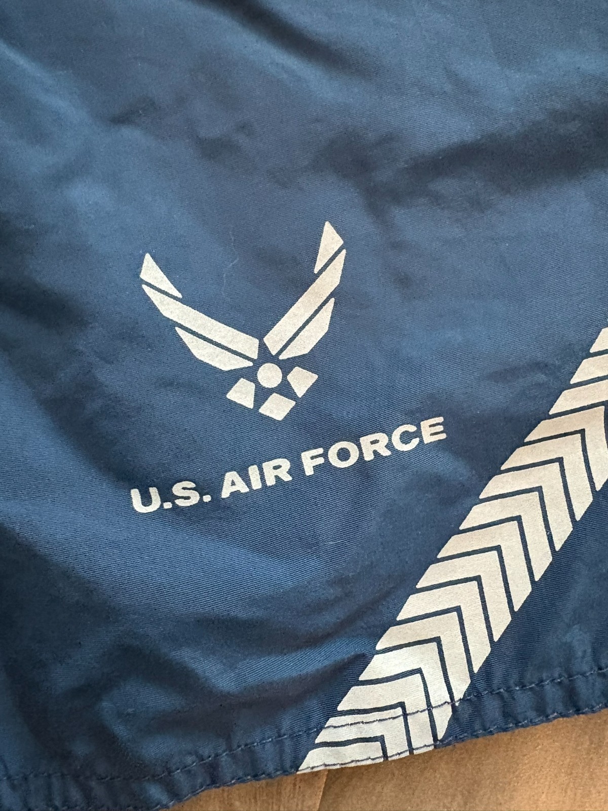 Unicor Mens Blue Lined US Air Force Physical Training Uniform Trunks Size M