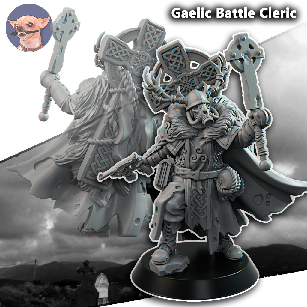 Funduk25 - Gaelic Battle Cleric - Grimdark Crusade Irish Gaelic Clann Priest