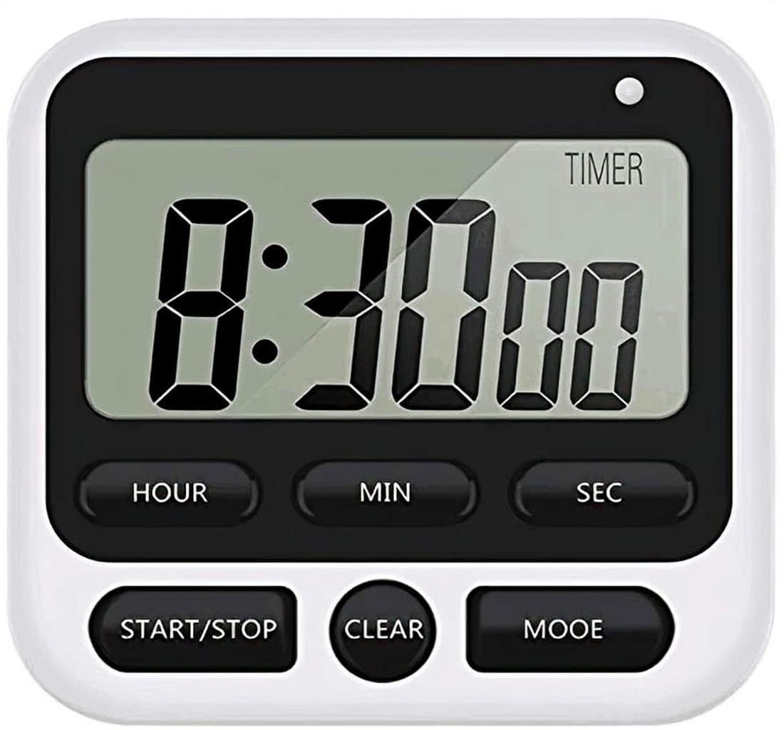 Temporizador de cocina digital con alarma silenciosa y fuerte en pantalla LCD