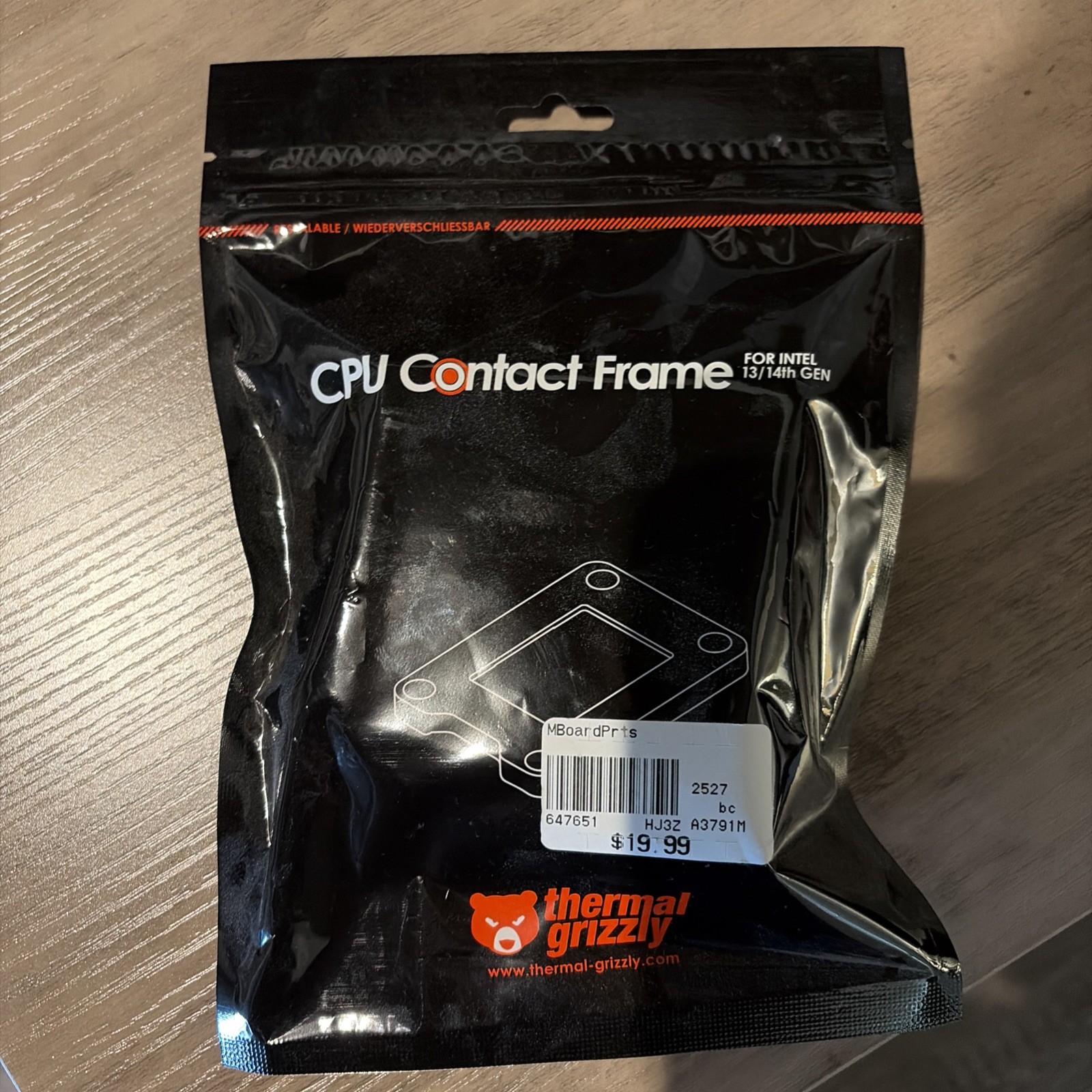 Thermal Grizzly Contact Frame Compatible with Intel 13th 14th Gen CPU