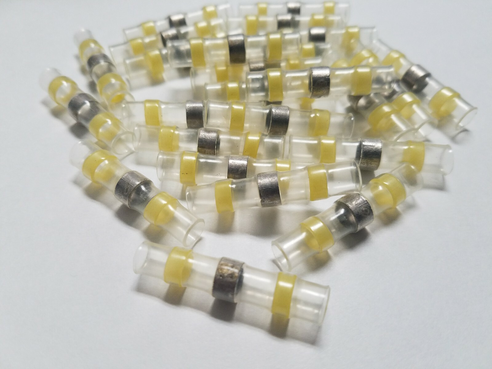 100 pcs SOLDER AND SEAL HEAT SHRINK BUTT CONNECTORS WIRE SPLICE 12-10 GAUGE