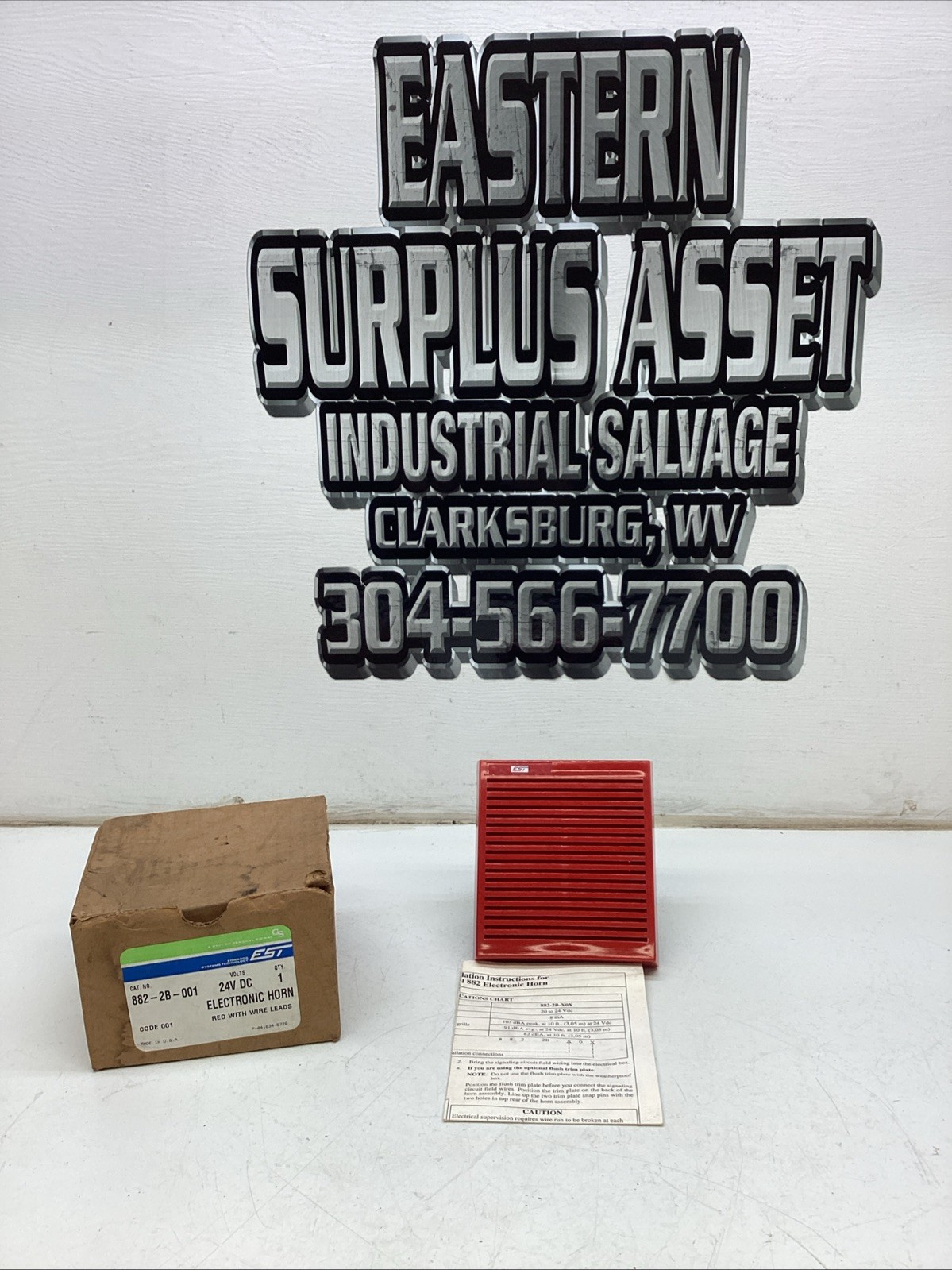 EST Electronic Horn 882-2B-001 24VDC Red NIB