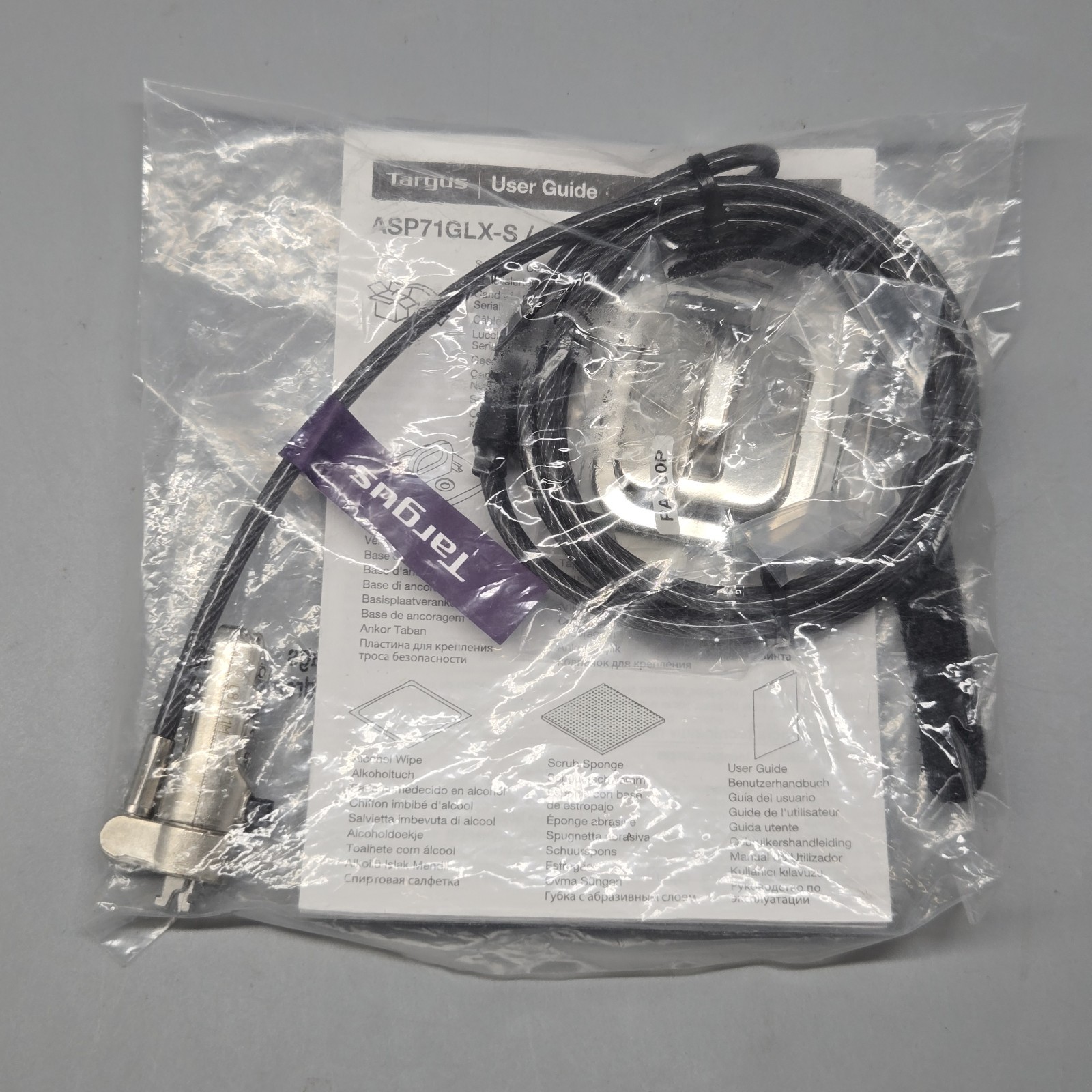 Targus ASP71GLX-S DEFCON Compact Serialized Combo Cable Lock - Black