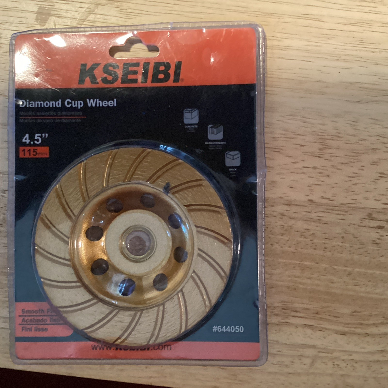 Kseibi 4.5” Diamond Cup Grinding Wheel Smooth Finish - Concrete/ Brick - #644030
