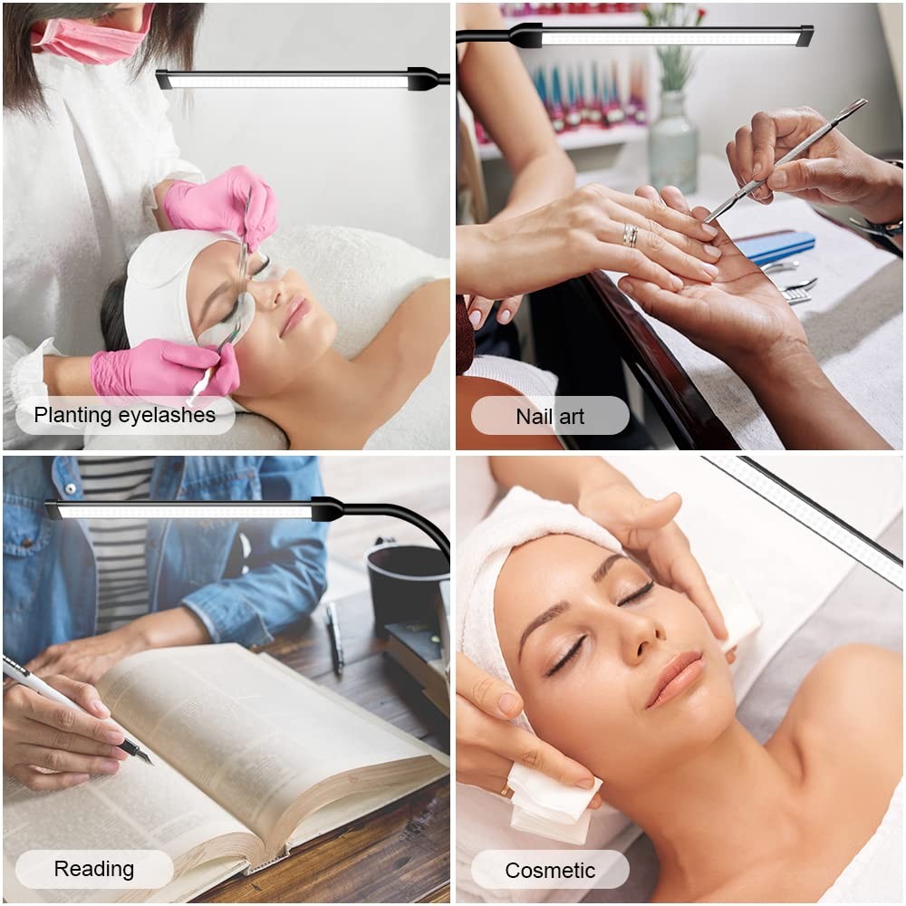 Bright LED Floor Lamp Adjustable Gooseneck Standing Eyelash Light for Eyelash