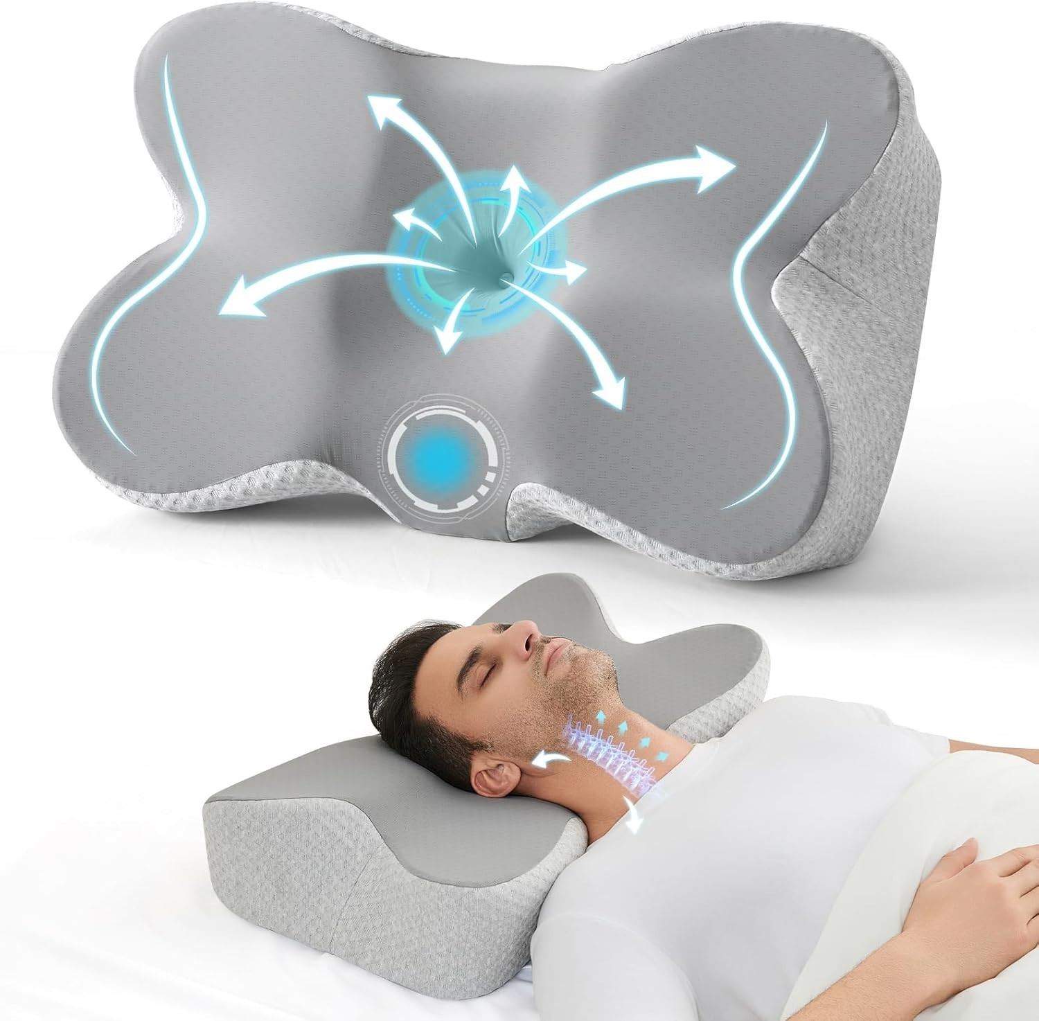 Almohadas Ortopedicas Para Cervical Alivio Dolor Cuello Foam Memory Dormir Bien