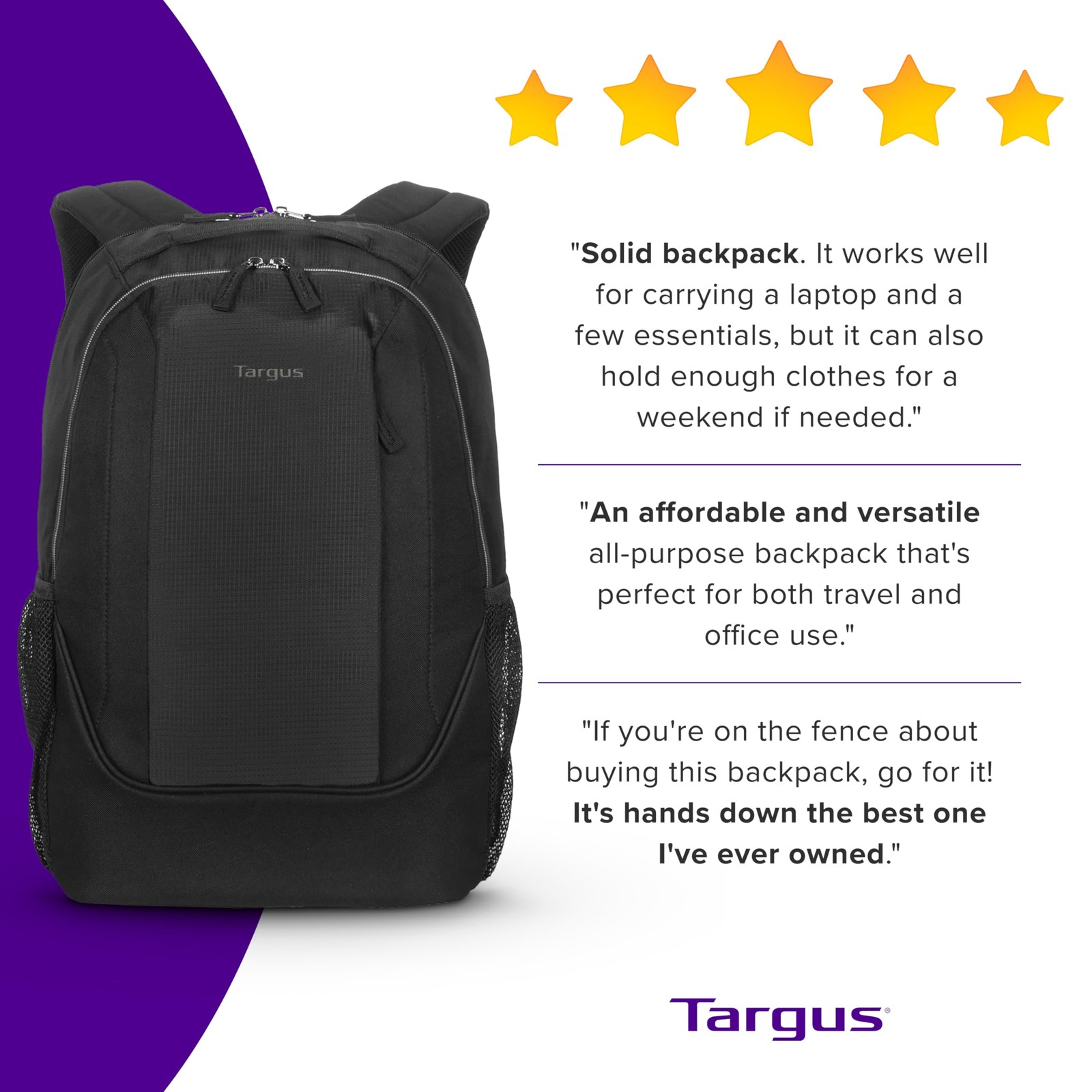 Targus Laptop Backpack 16 Inch Ascend Black