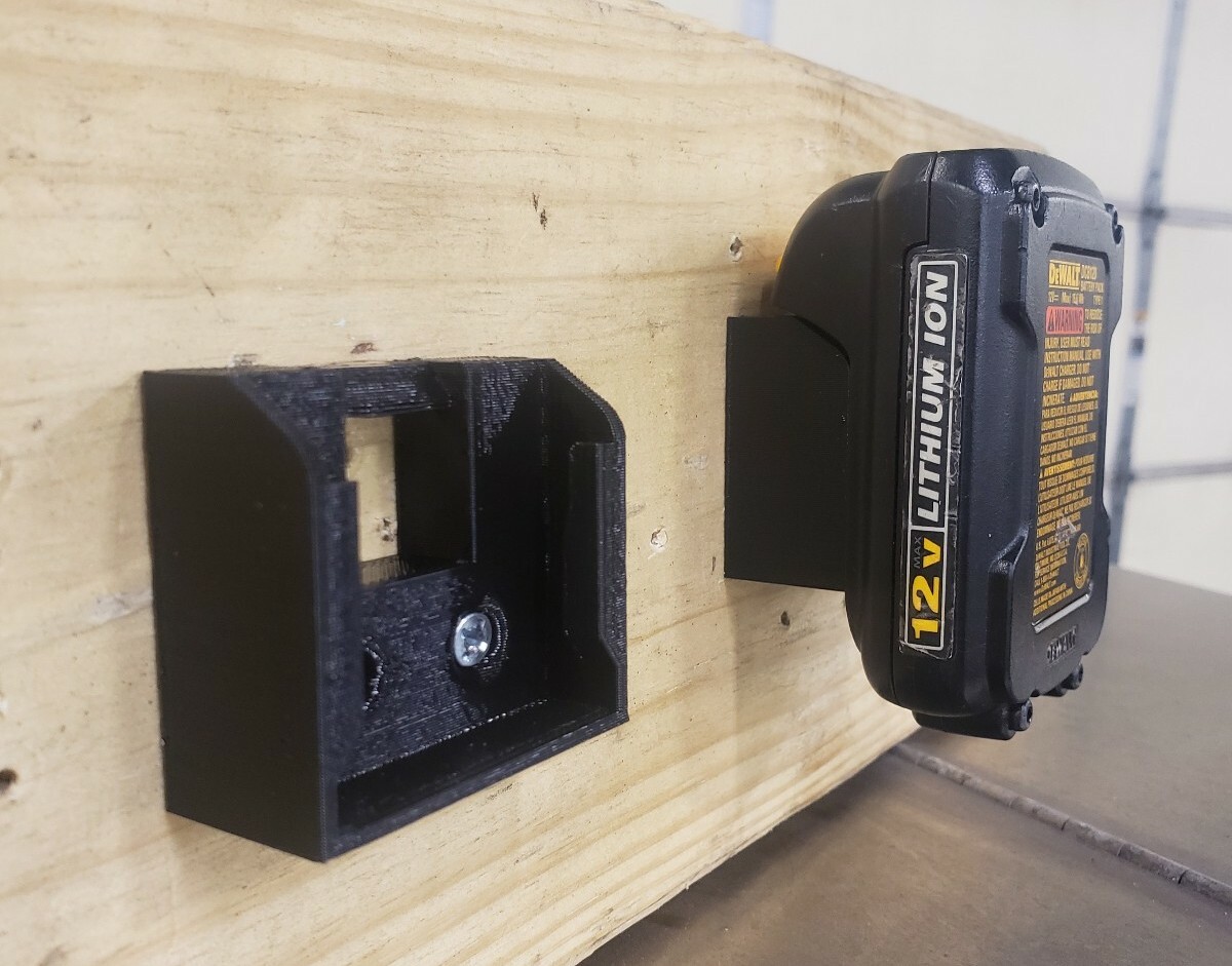 **2 Pack** YELLOW Dewalt 12V Locking Battery Holder Mount