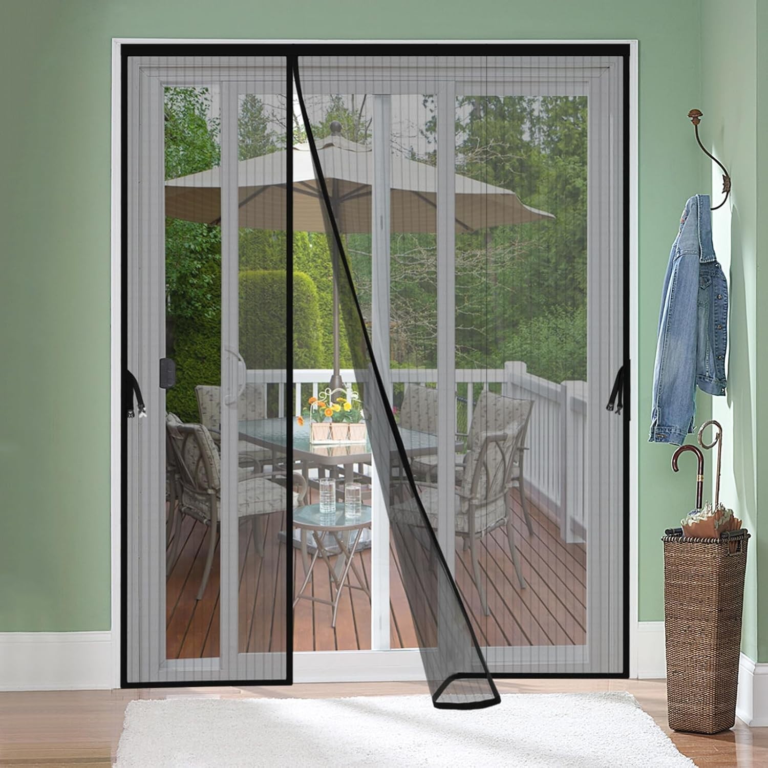 Magnetic Screen Door 72 X 96 Inch French Door, Screen Itself Size: 74" X 97 New