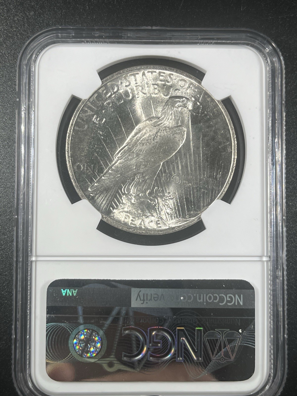1922 silver peace dollar ngc ms-64