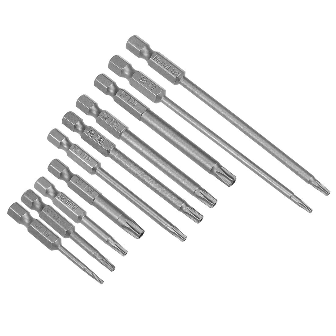 1/4"Hex Shank T30/127/25.. Magnetic Torx Head Security Screwdriver Bits S2 10pcs