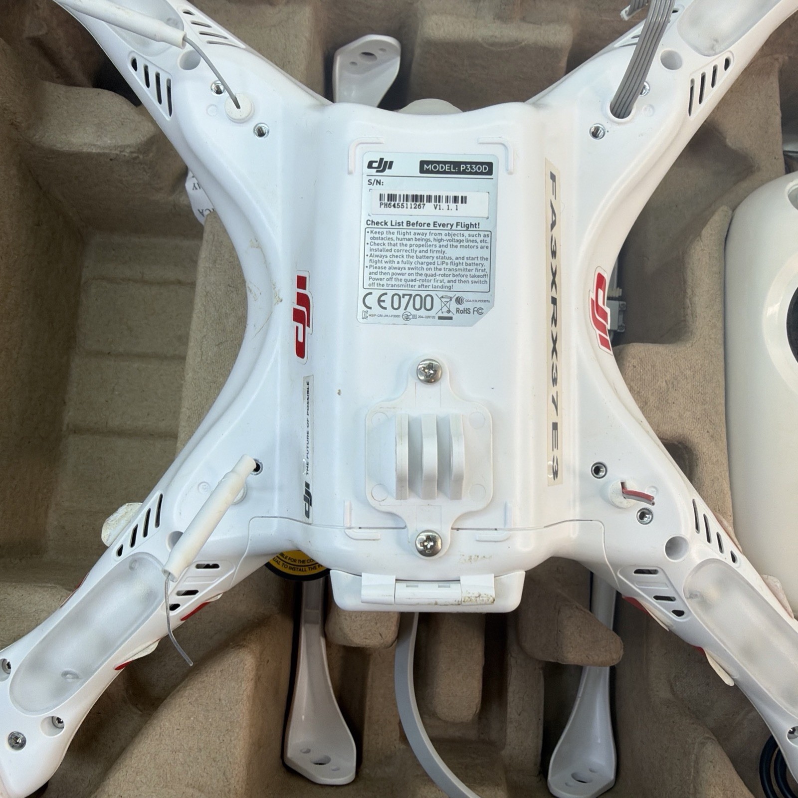 Dji Phantom 1 drone p330d with remote In Box As Is Untested