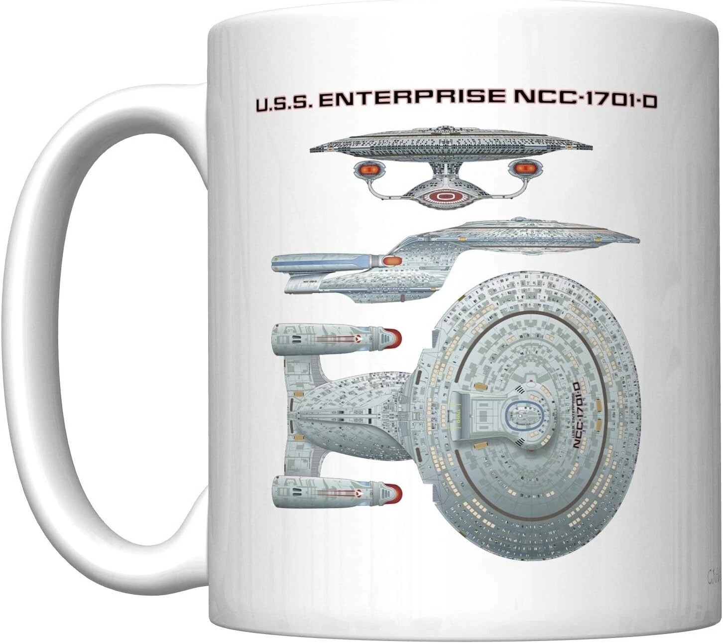 USS Enterprise NCC-1701-D Coffee Mug 11oz – Star Trek Gift for Fans