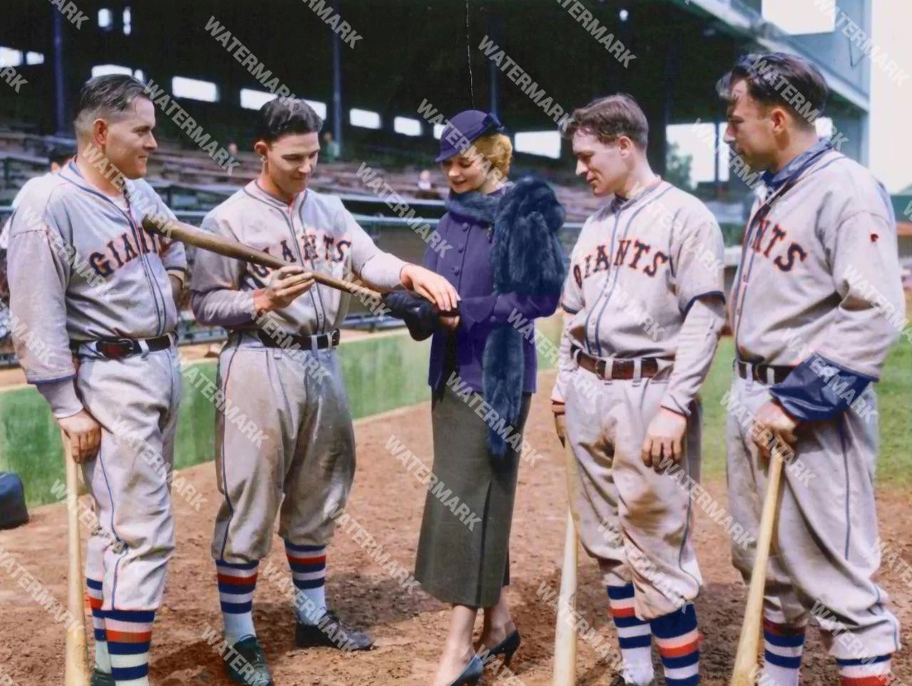 GT884 Christine Maple - Mel Ott NY Giants 8x10 11x14 16x20 Colorized Photo