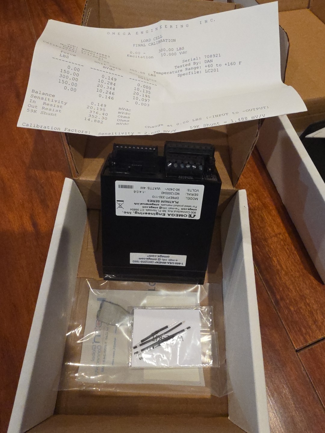 Omega Engineering Universal Input Digital Panel Meter 90-240vAC DP8PT-330-110
